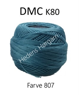 DMC K80 farve 807 Mørk turkis